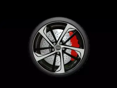 2019 Audi S-line sedan wheel  3D model