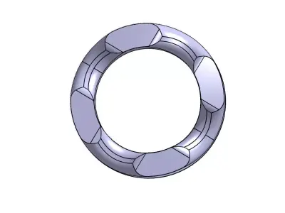 High Precision Wave Lock Washer Mechanical Retaining Ring 3D model