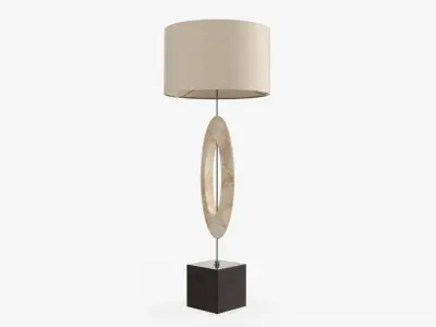 Table lamp with lampshade 04 3D model