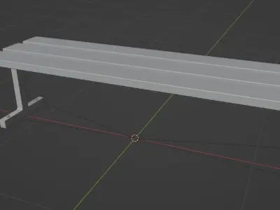 Simple Bench Free low-poly 3D model