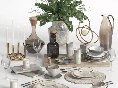 tableware set18 3D model