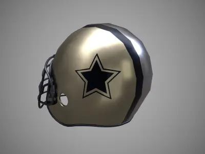 Low poly Football helmet PBR Game-ready  Low-poly 3D model