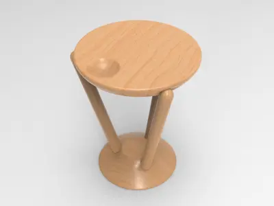 Pipero Side Table Low-poly 3D model