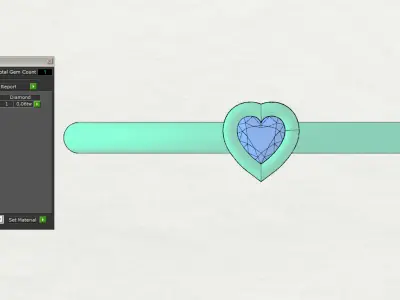 Heart bezel ring 3D print model