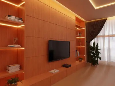 Living Room Interior Design 3D model purchase