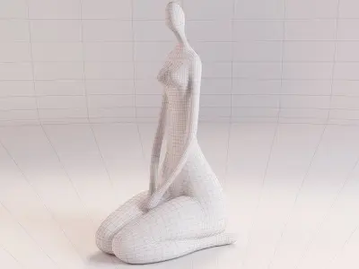 A statuette of a lady 5 3D model