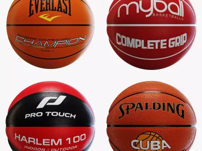 Basketball ball set 002 3D model
