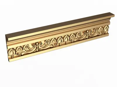 Cornice Decoration Molding 012 Low-poly 3D model