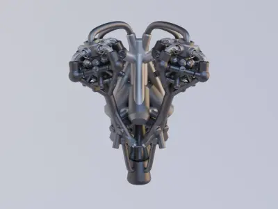 Scifi Proton Propulsion Engine Concept 3D model