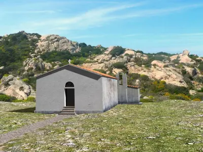 Country Church of Santa Reparata - Sardinia - Italy 3D Low-poly 3D model