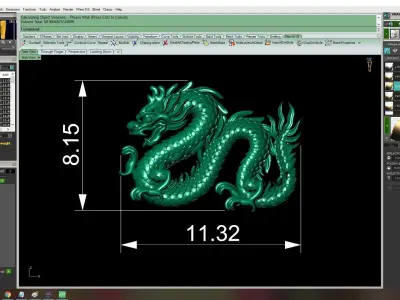 Chinese Dragon Pendant High Detail Jewelry Design  429 3D print model