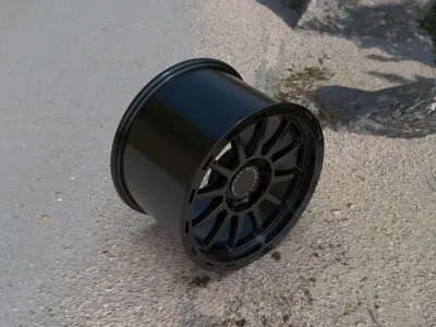 Matte Black Black W Black Bolts Rf Black Rhino Riot Beadlock 3D print model