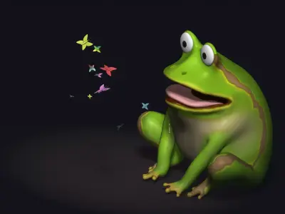 Gazing Frog 3D model