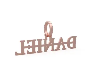 Model 1148 Daniel Name Pendant Stripe Diamond 3D print model