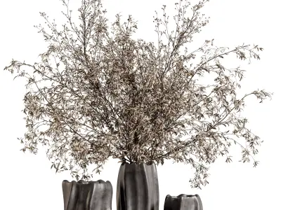 plants bouquet vase 44 3D model
