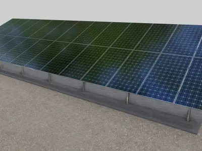 Solar Panel Steel Construction Type 8 3D model