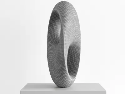 Abstract sculpture Mobius Strip 3D model
