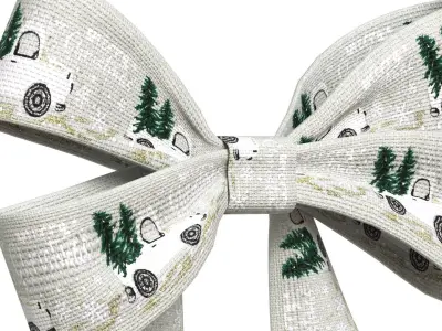 Christmas Bow Ribbon 87 Low-poly 3D model