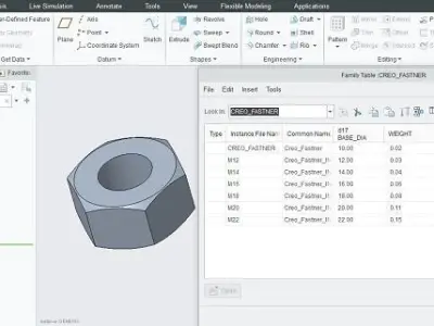 Creo Fastener Design 3D model