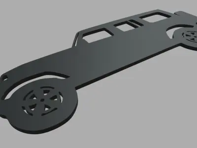 Jeep Wrangler Unlimited 2019 Key Ring 3D print model