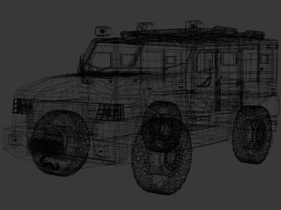 Kamaz-53949 Inspired Russian MRAP 3D model