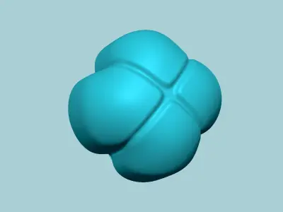 Four Segment Bud Flower Mold - Artificial EVA Molding 3D print model