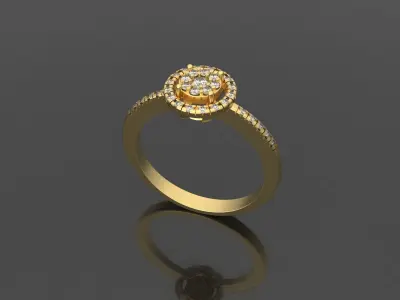 Luxury wedding ring 3D print model