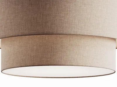 Modern Suspension Dual Drum Fabric Light 3D model