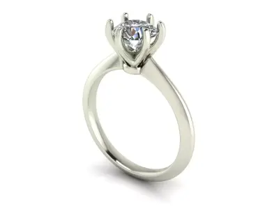 Solitaire Diamond Fashion Ring R11 3D print model