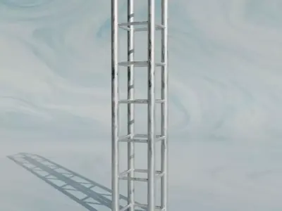 Steel Square Truss 1 Low-poly 3D model