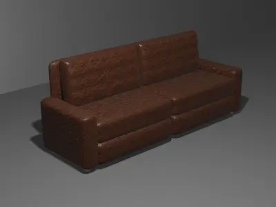 black friday leather sofa by cyberalex Free 3D model