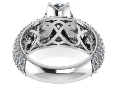 Oval Cut Diamond Luxury Ring 0174 3D print model