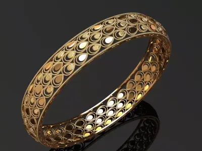 1316 Symphony of Drops Bangle 19gm 3D print model