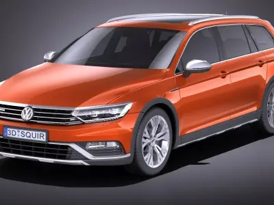 Volkswagen Passat Alltrack 2016 VRAY by squir 3D model