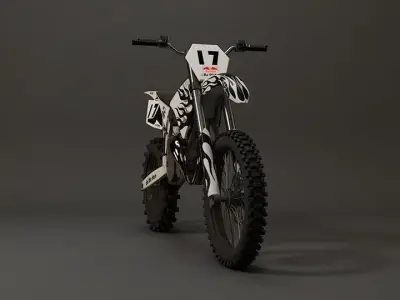 Dirt Bike Low-poly 3D model