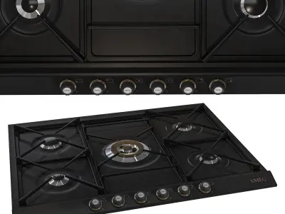 Smeg Cortina Black 3D model