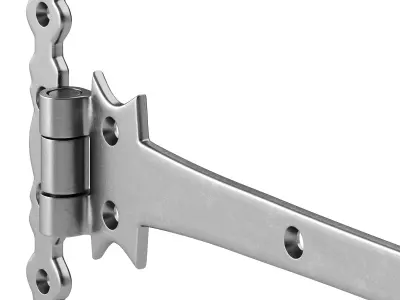 Black Wrought Iron Strap 3D model