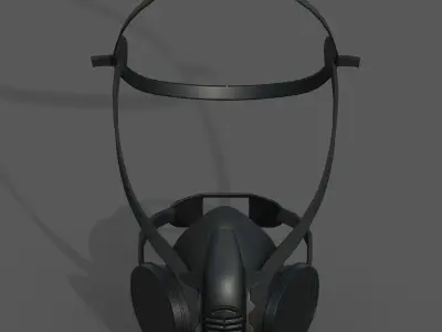 Gas mask helmet 3d model military  Low-poly 3D model buy
