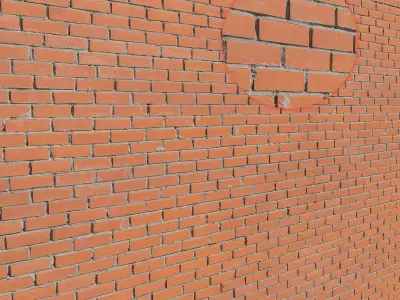 Ultra realistic Brick wall Scan 3D model