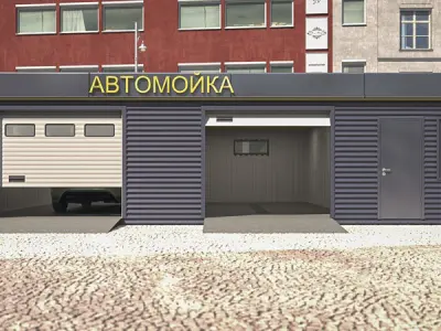 MOBILE CAR WASH 84m2 3D model