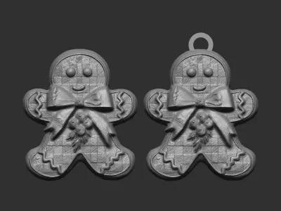 christmas cookie decor  3D print model