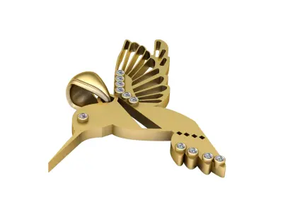 HUMMING BIRD PENDANT 3D PRINTABLE MODEL  3D print model