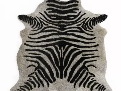 Zebra rug 02 3D model