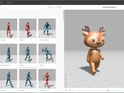 Little Animal Pack Animated Low-poly 3D model