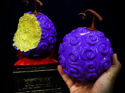 Gomu Gomu No Mi With Stand Base -Luffy Devil Fruit One Piece LA 3D Model Collection