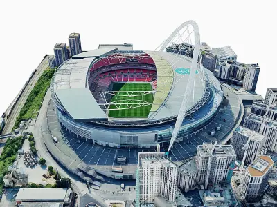 Wembley Stadium Low-poly 3D model