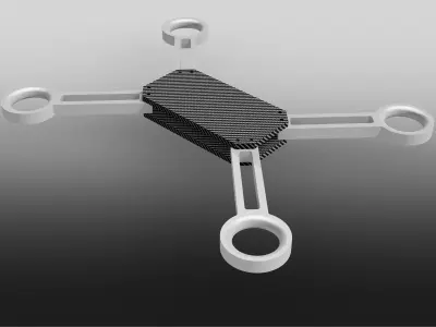 quadcopter carbon fiber drone Free 3D model