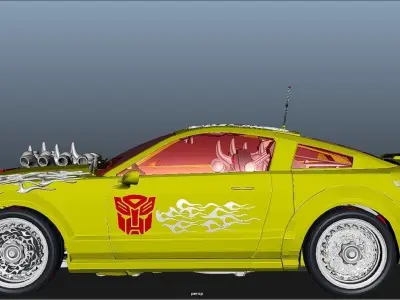 Transformers mustang 3D model