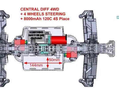 V6 JLB CHEETAH X HSP RC CAR TRUGGY  1 8 4WS 4WD PREMIUM 3D print model