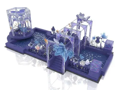 Floristry Fine art display 3D model